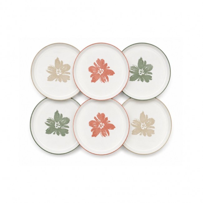 Lot de 6 assiettes à dessert, HANAE