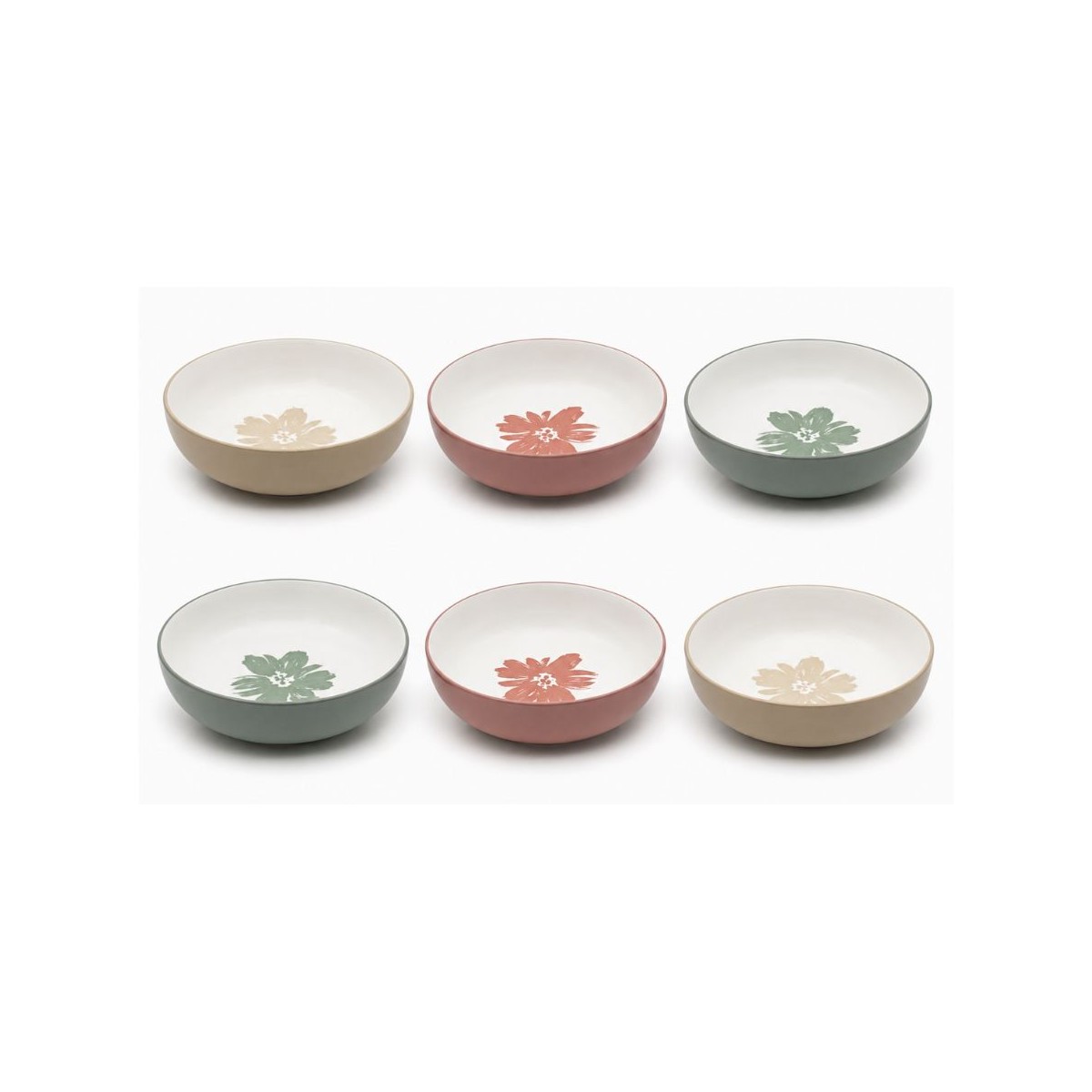 Lot de 6 assiettes creuses, HANAE