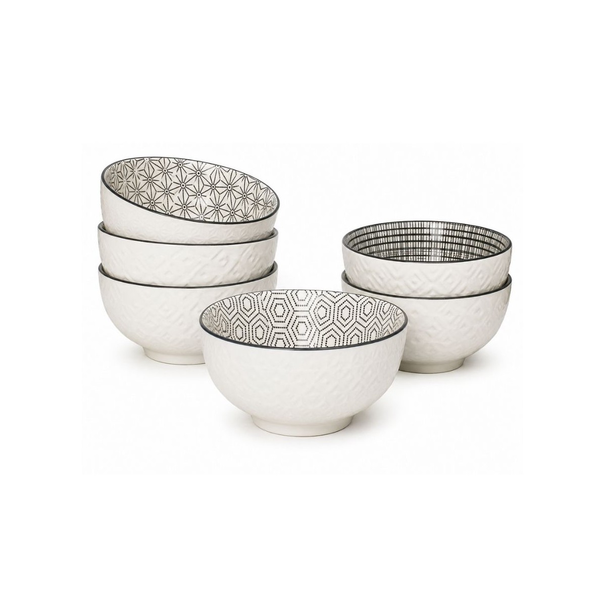 Lot de 6 grands bols, KOMAE