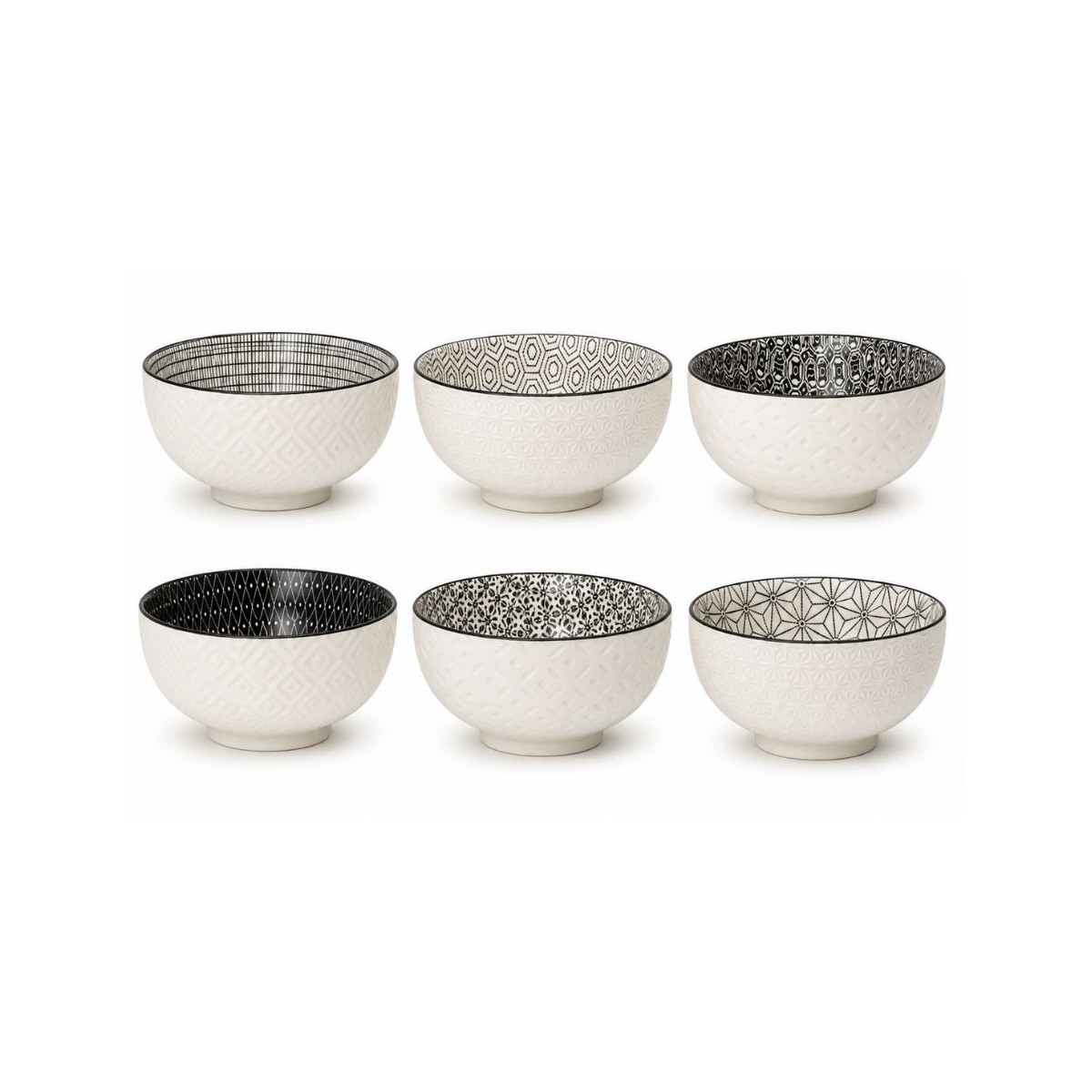 Lot de 6 grands bols, KOMAE