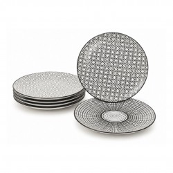 Lot de 6 grandes assiettes, KOMAE