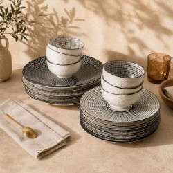 Lot de 6 grandes assiettes, KOMAE