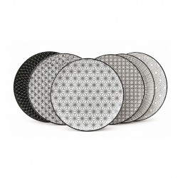 Lot de 6 grandes assiettes, KOMAE