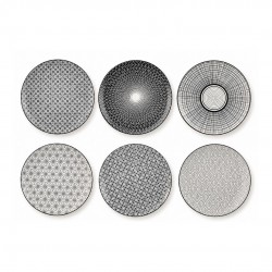 Lot de 6 grandes assiettes, KOMAE