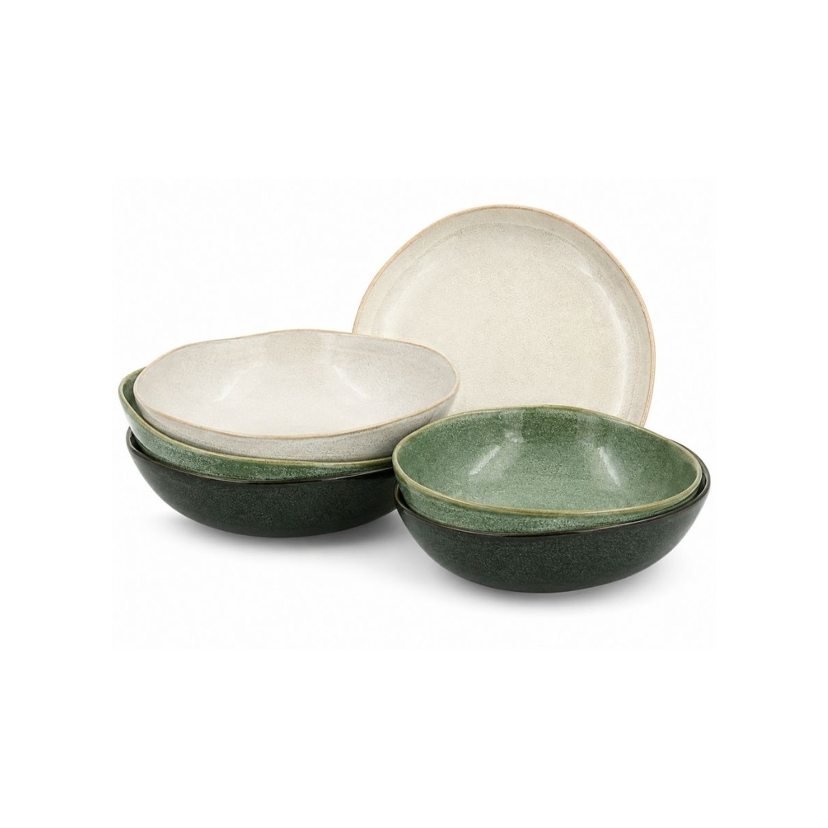 Lot de 6 assiettes creuses, MILA
