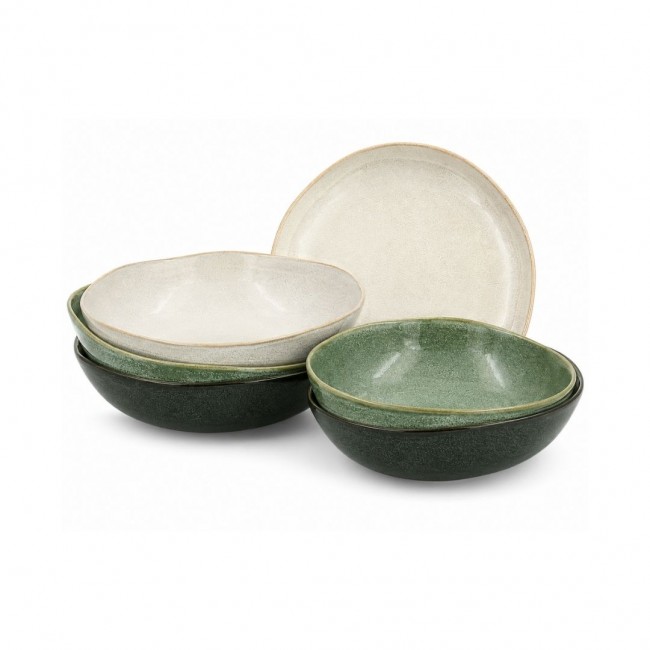 Lot de 6 assiettes creuses, MILA