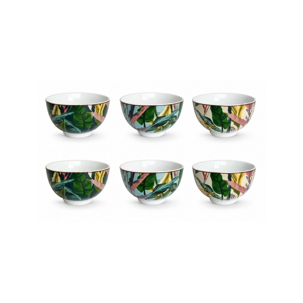 Lot de 6 petits bols, BORNEO