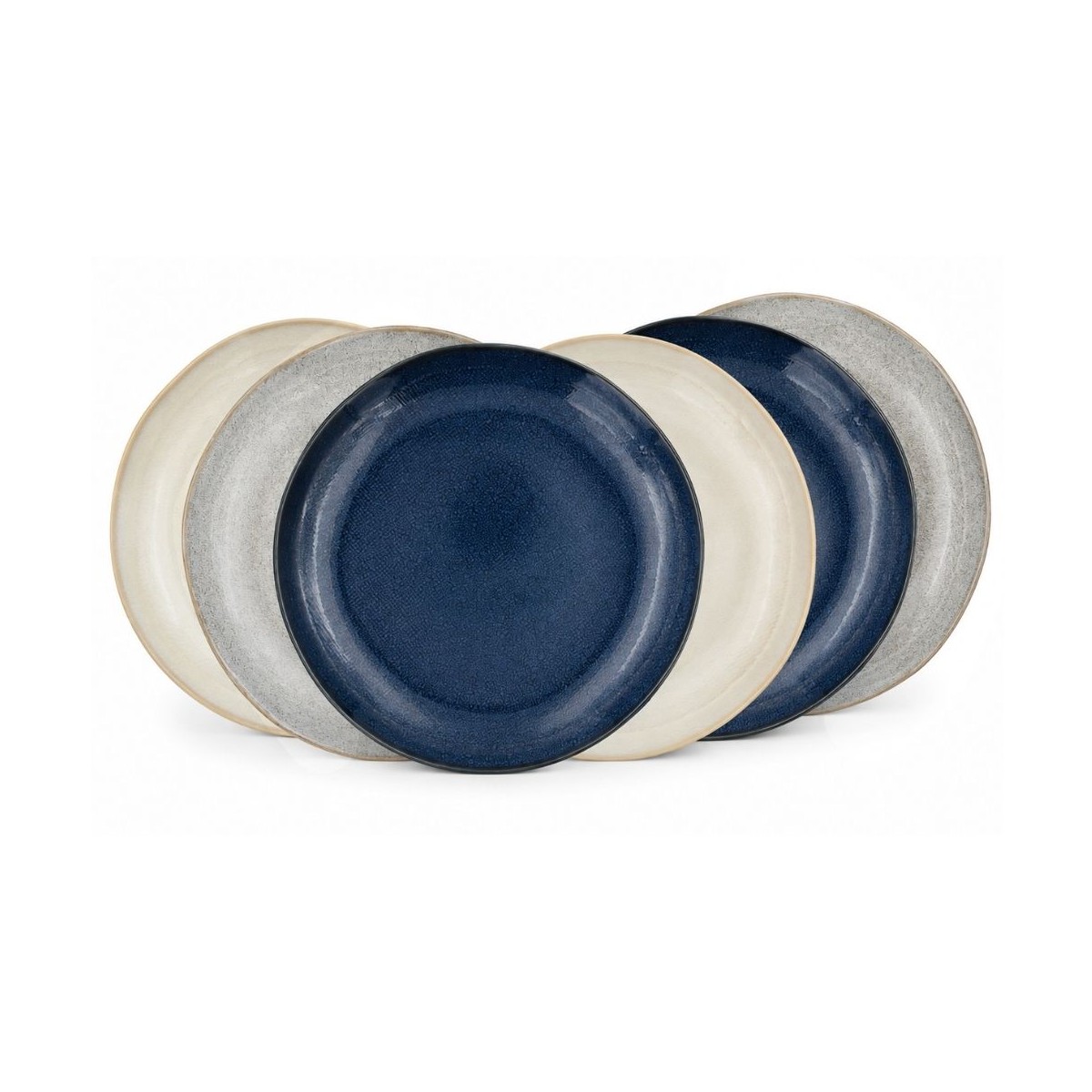 Lot de 6 grandes assiettes, OIA