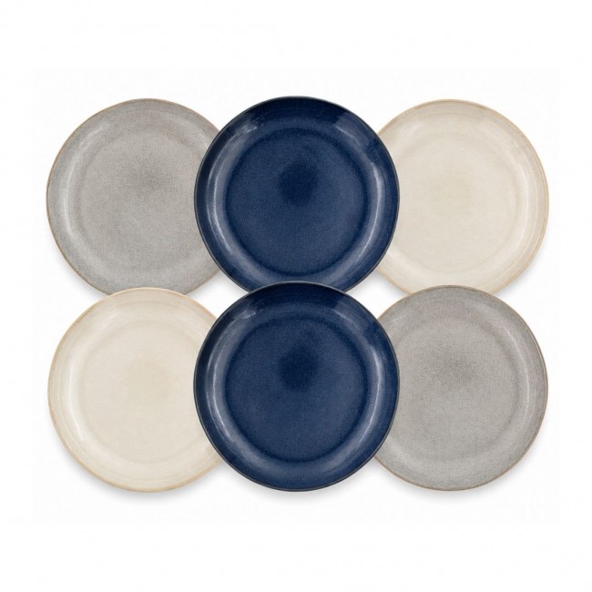 Lot de 6 grandes assiettes, OIA