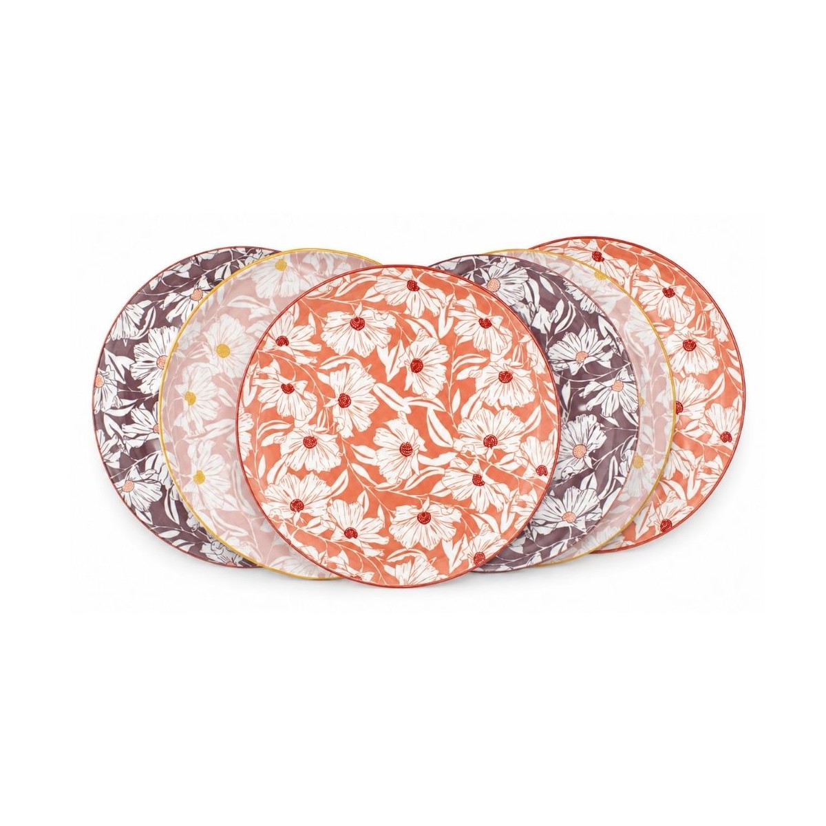 Lot de 6 grandes assiettes, OPHELIA