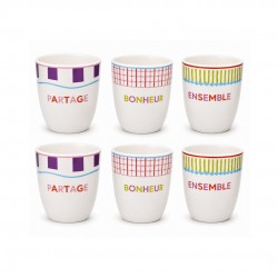 Lot de 6 gobelets, RELAX SUNSET