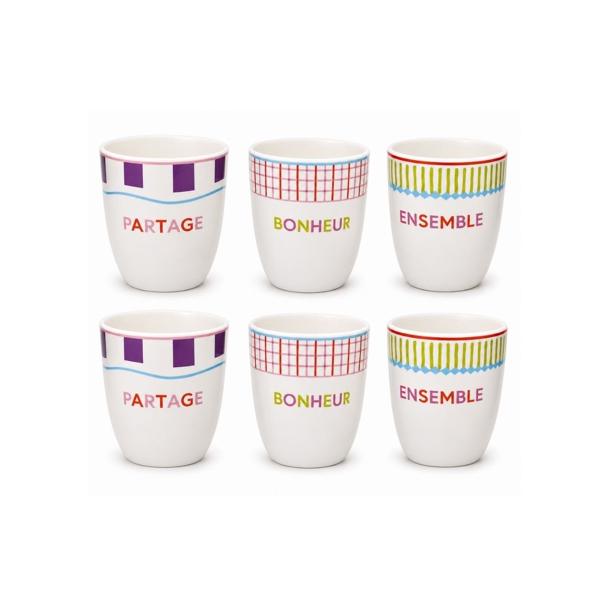 Lot de 6 gobelets, RELAX SUNSET