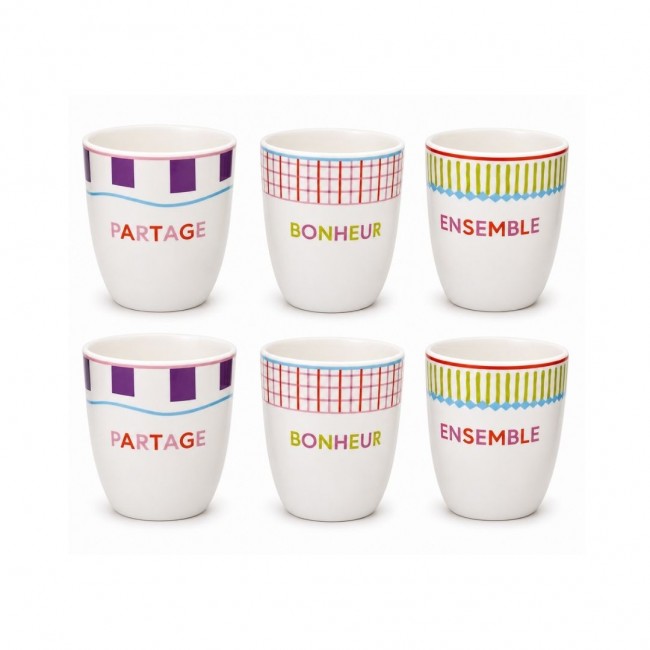 Lot de 6 gobelets, RELAX SUNSET