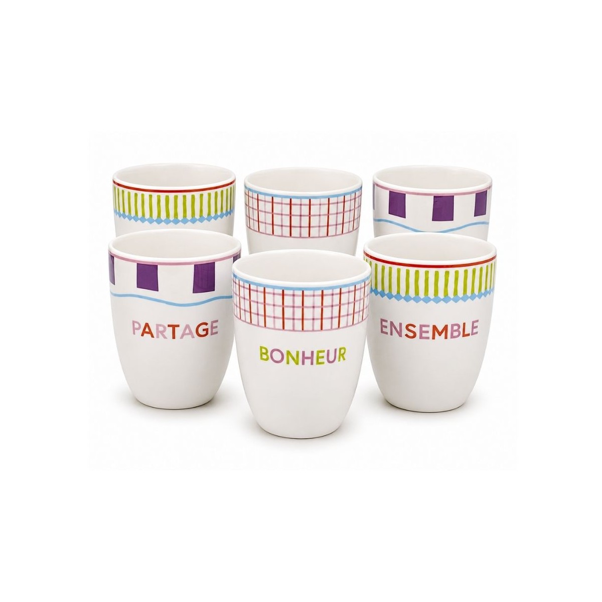 Lot de 6 gobelets, RELAX SUNSET