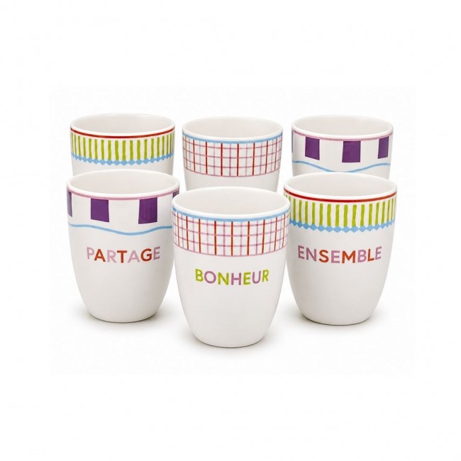 Lot de 6 gobelets, RELAX SUNSET