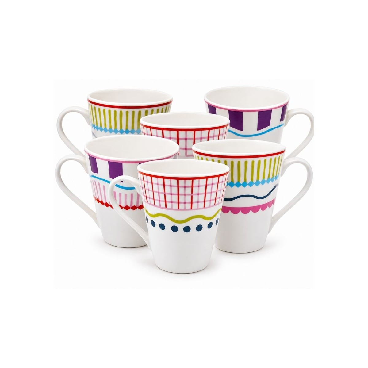 Lot de 6 mugs, RELAX SUNSET