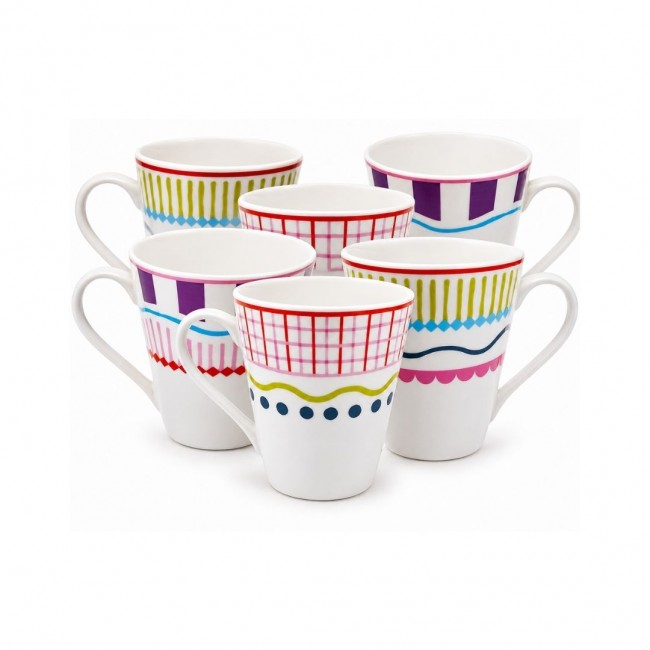 Lot de 6 mugs, RELAX SUNSET