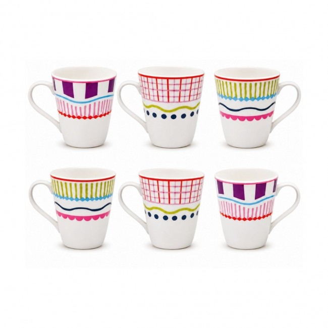 Lot de 6 mugs, RELAX SUNSET