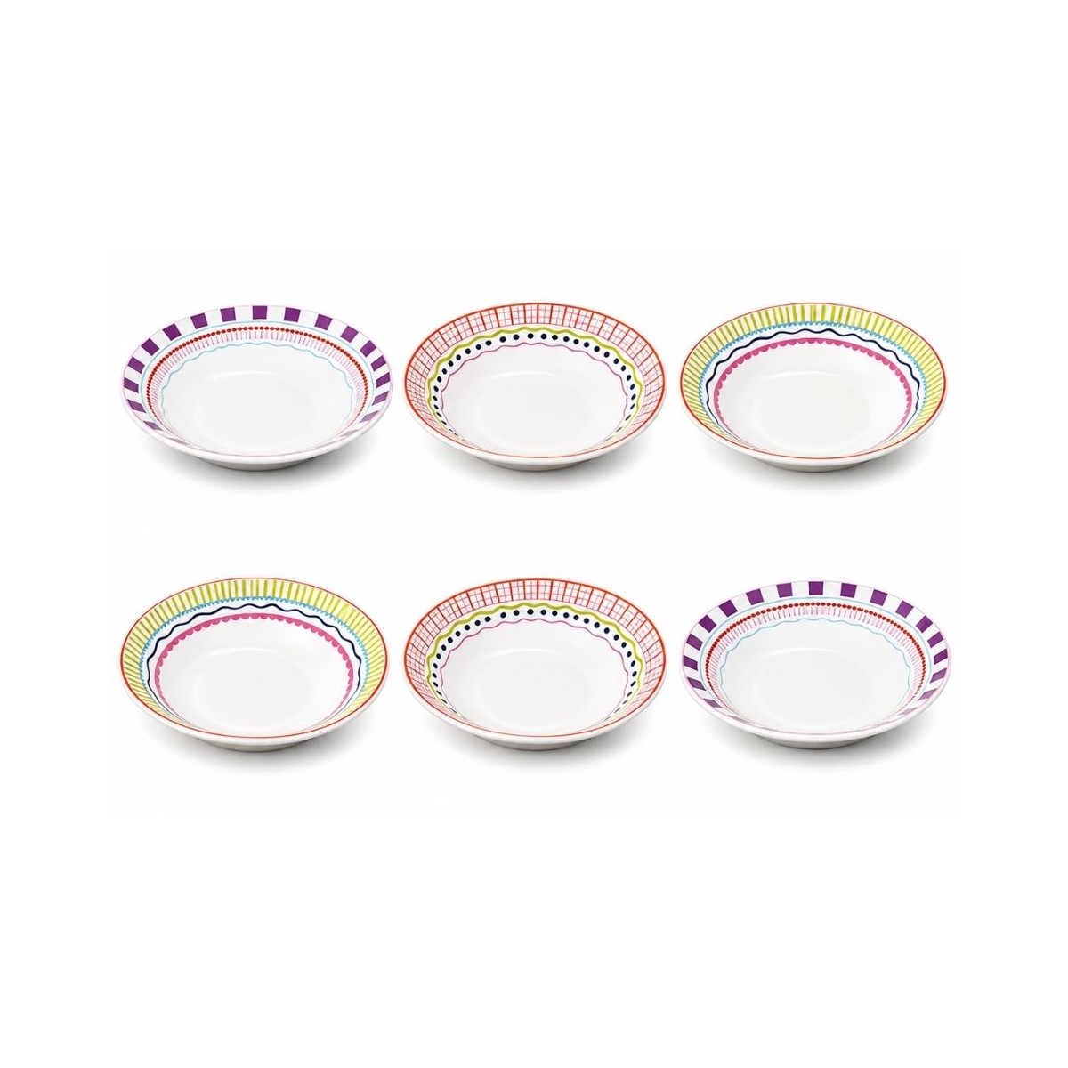Lot de 6 assiettes creuses, RELAX SUNSET