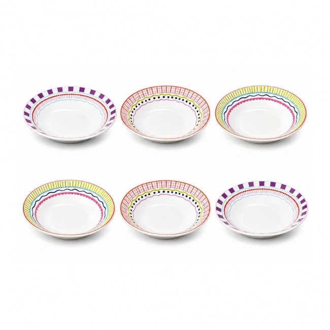Lot de 6 assiettes creuses, RELAX SUNSET