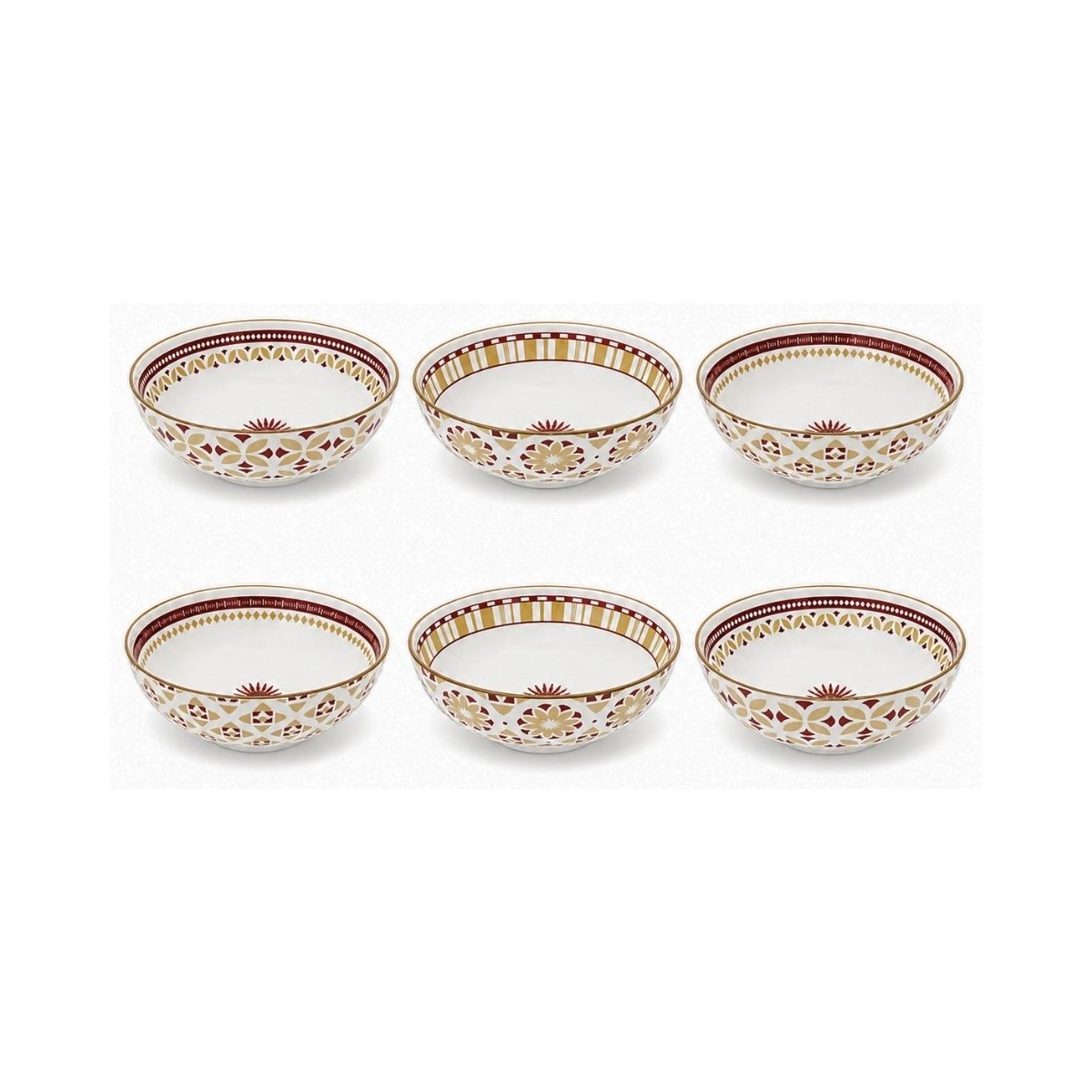 Lot de 6 assiettes creuses, SABELA