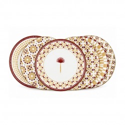Lot de 6 grandes assiettes, SABELA