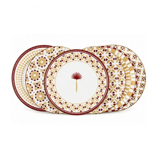Lot de 6 grandes assiettes, SABELA