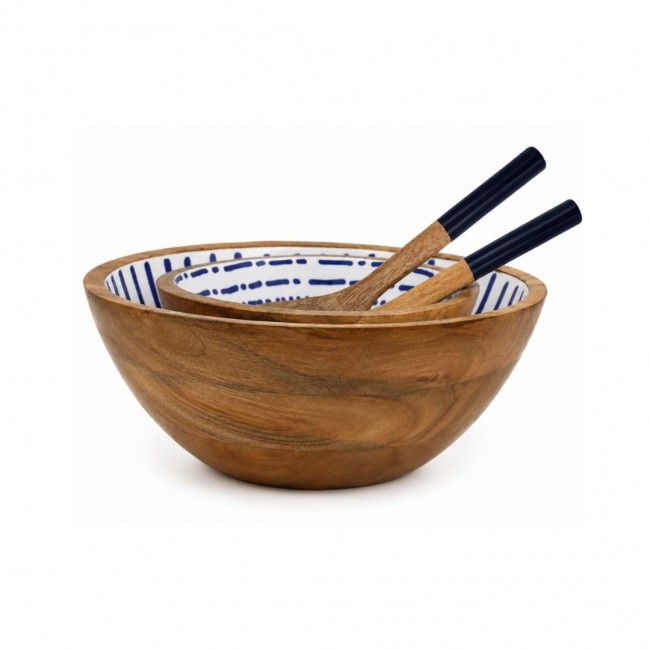 Set de 2 saladiers + couverts, SANTORIN