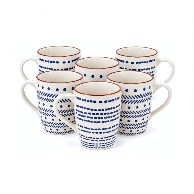 Lot de 6 mugs, SANTORIN