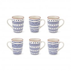 Lot de 6 mugs, SANTORIN