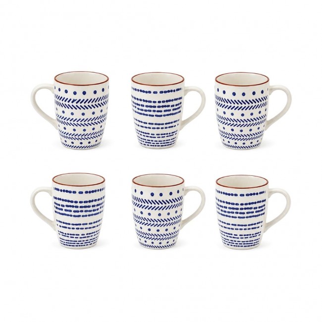 Lot de 6 mugs, SANTORIN