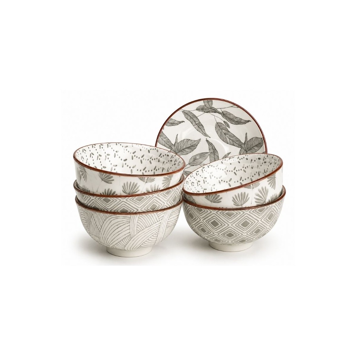 Lot de 6 petits bols, YOKOTE