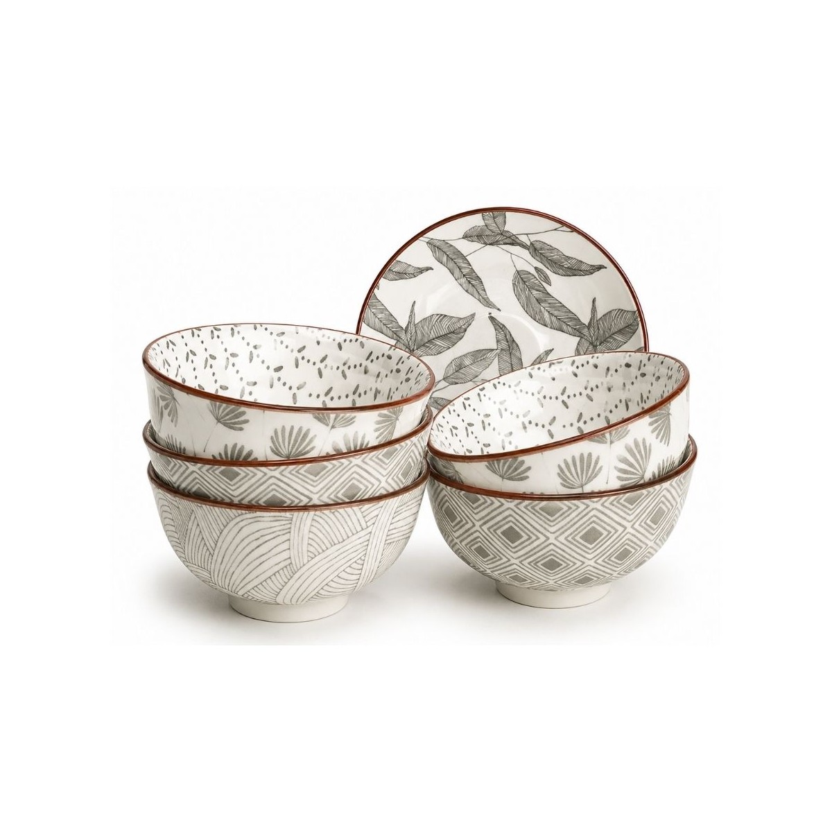 Lot de 6 bols médiums, YOKOTE