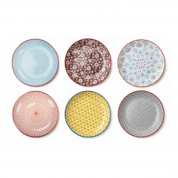 Lot de 6 assiettes à dessert design 1, SABAE