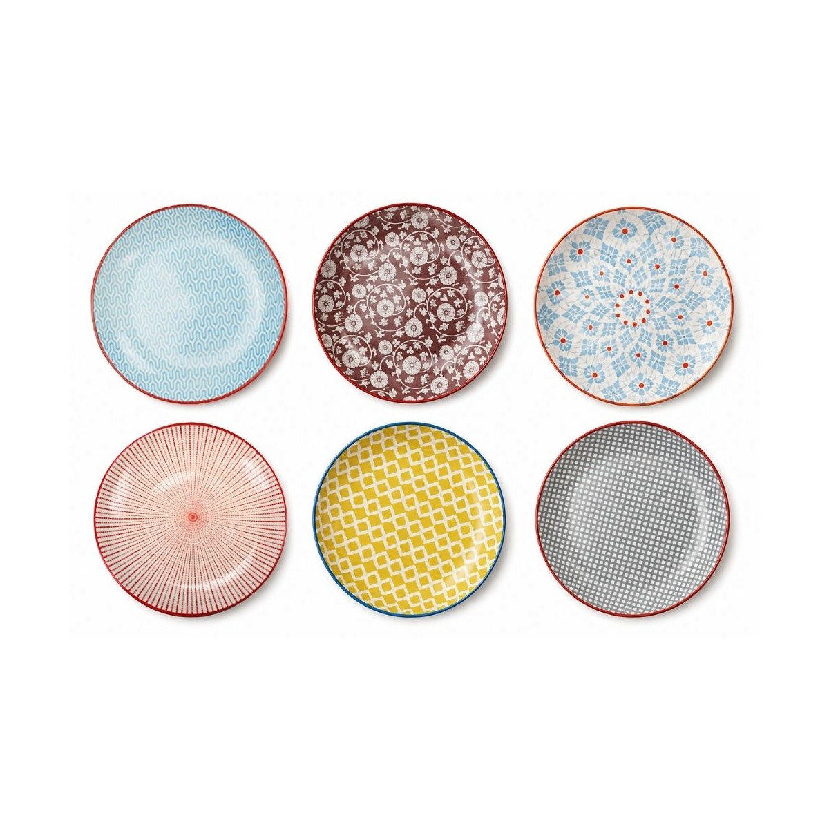 Lot de 6 assiettes à dessert design 1, SABAE