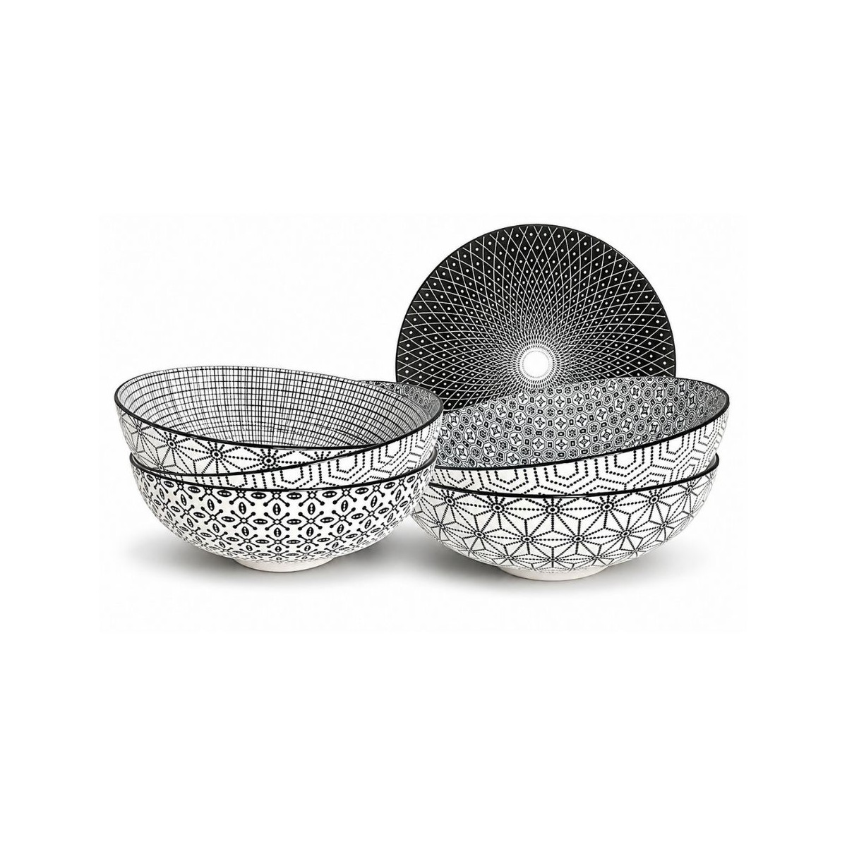 Lot de 6 assiettes creuses, KOMAE