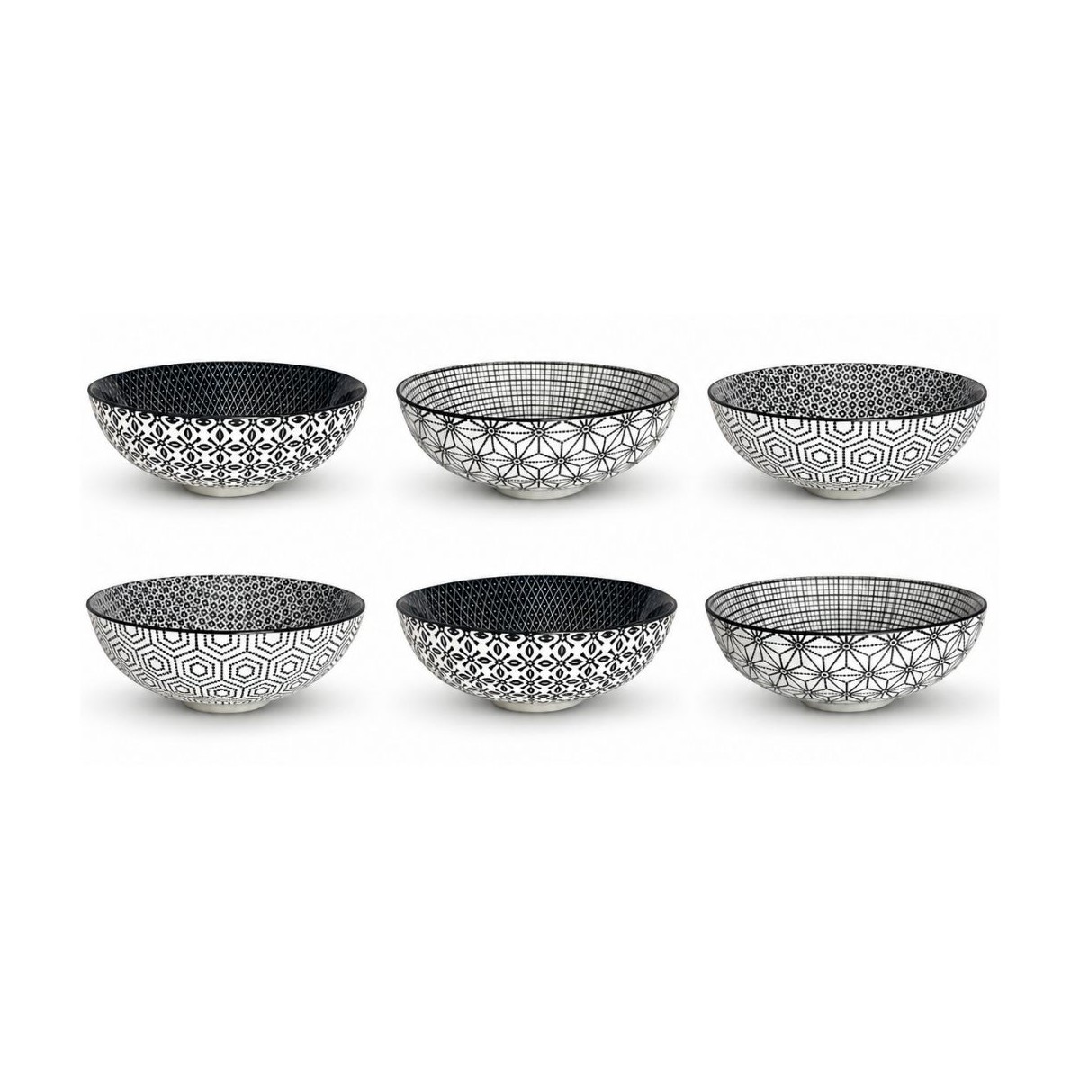 Lot de 6 assiettes creuses, KOMAE