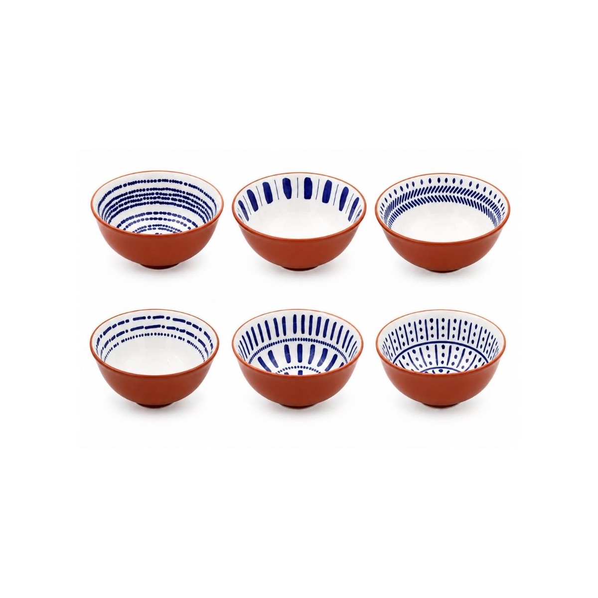Lot de 6 petits bols, SANTORIN