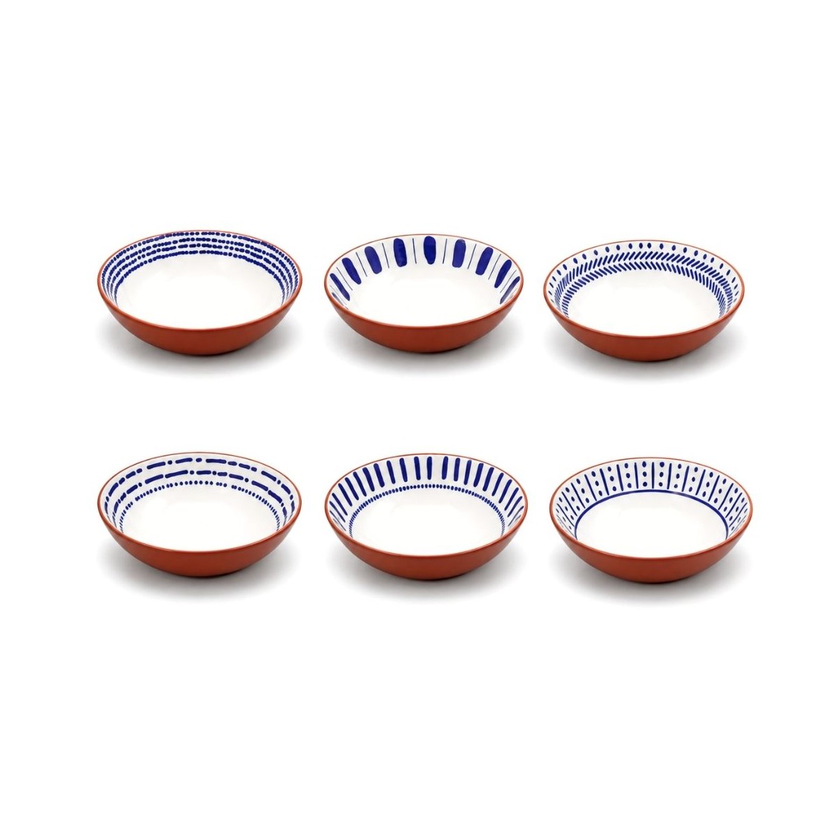 Lot de 6 assiettes creuses, SANTORIN