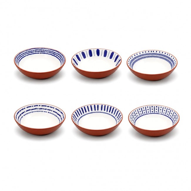 Lot de 6 assiettes creuses, SANTORIN