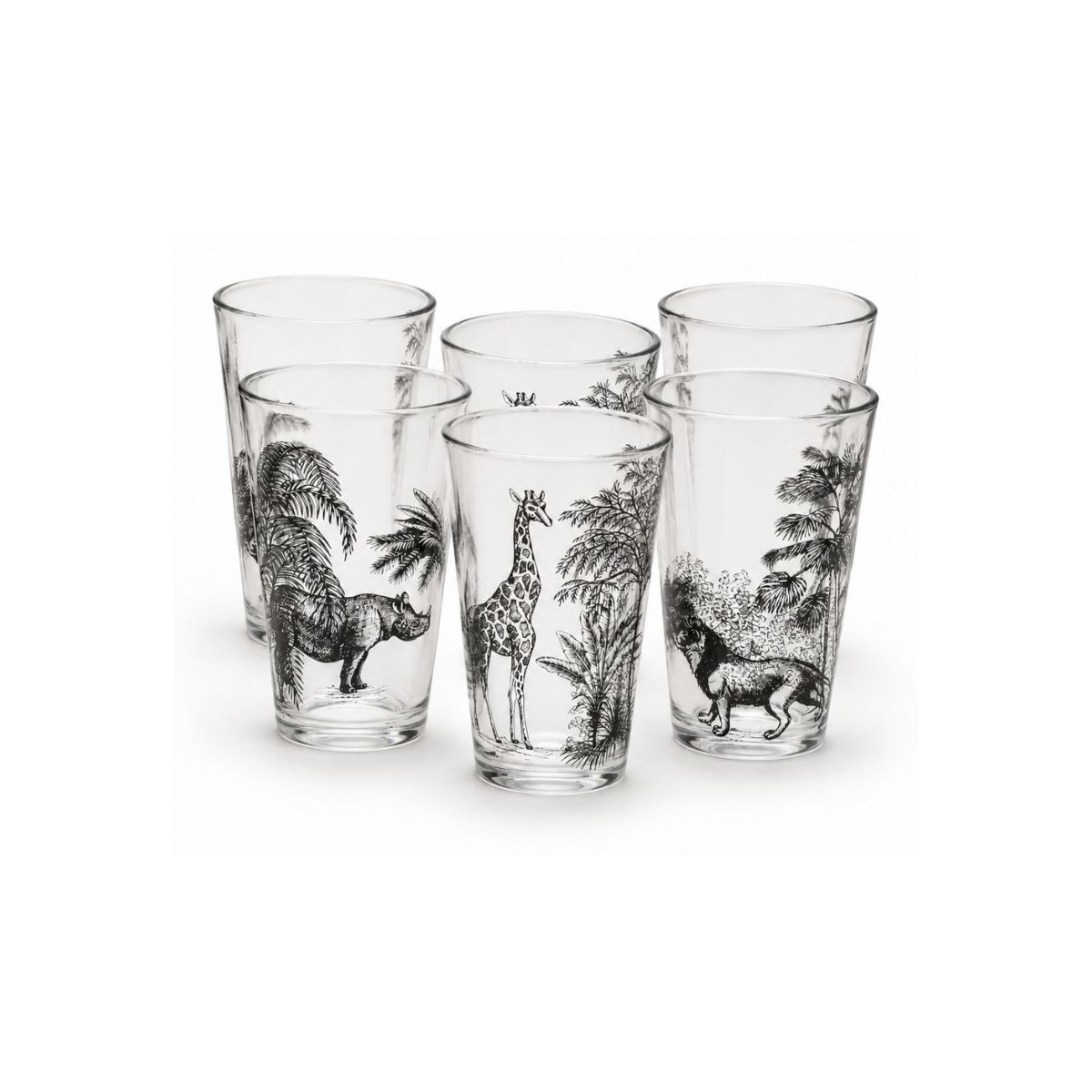 Lot de 6 verres, SAVANA