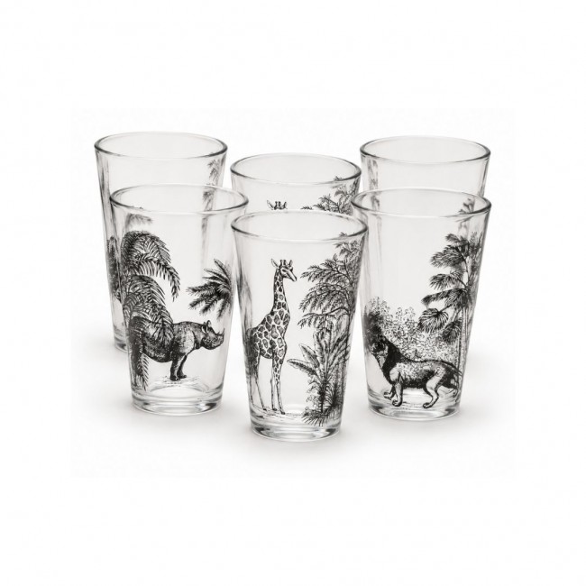 Lot de 6 verres, SAVANA