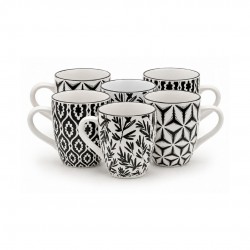 Lot de 6 mugs, SAVANA