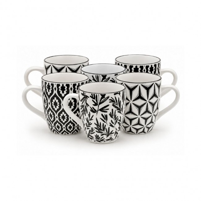 Lot de 6 mugs, SAVANA