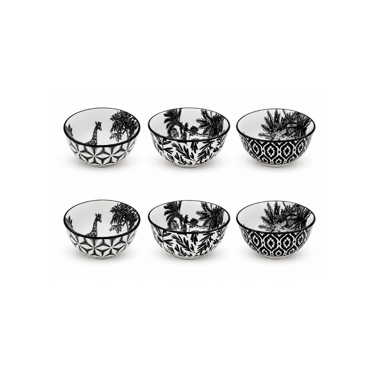 Lot de 6 petits bols, SAVANA
