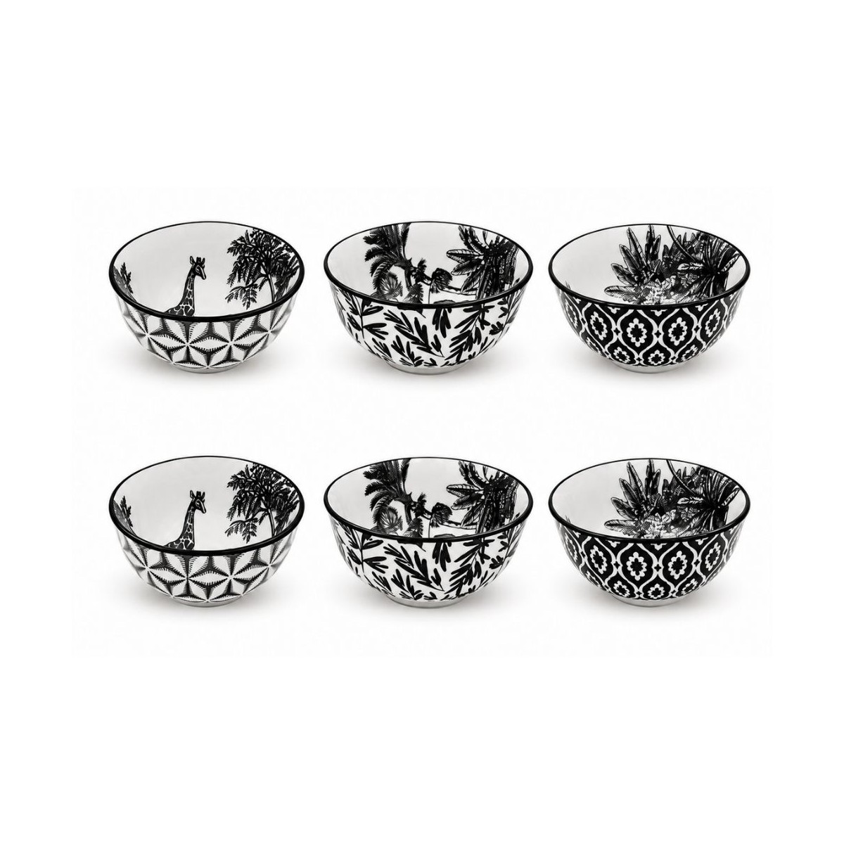 Lot de 6 bols médiums, SAVANA