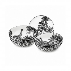Lot de 6 assiettes creuses, SAVANA