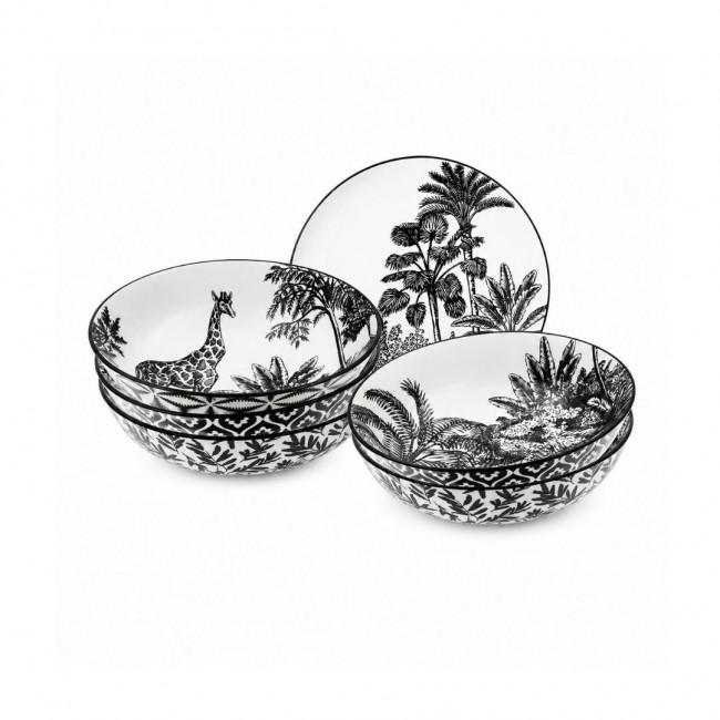 Lot de 6 assiettes creuses, SAVANA
