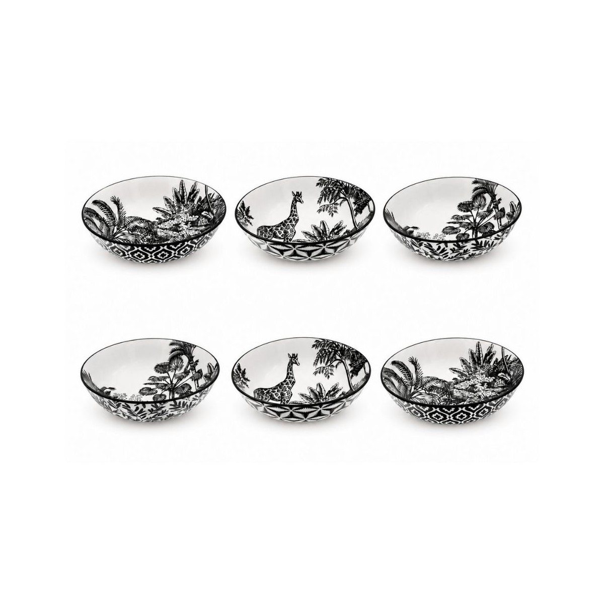 Lot de 6 assiettes creuses, SAVANA