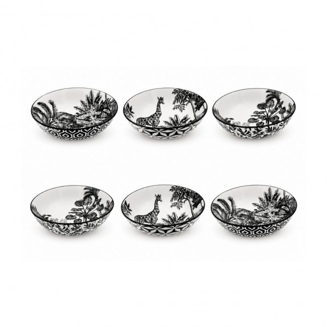 Lot de 6 assiettes creuses, SAVANA
